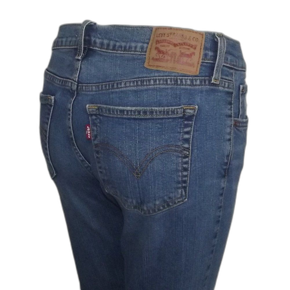 LEVI'S Boyfriend Jeans, 28, Crop length, Lower rise, Blue, 5 pockets, STAIN